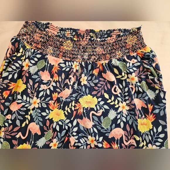 Secret Treasures Womens Blue Floral And Flamingo Pajama Pants Size Medium - Picture 4 of 12